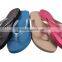 2015 good quality low price 2 tone strap basic PE beach slippers