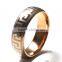 Custom unique tungsten wedding bands gold plated tungsten carbide rings