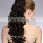 Wholesale Synthetic black curly drawstring ponytail hair pieces for indian women