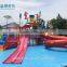 Fiberglass Water Slide for Kids Water Play House Water Playground