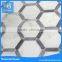 White and grey 2 inch hexagon tile photo mosaic marble