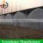 Reinforced plastic film wide multi span greenhouse