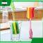 kitchen person shape plastic stand sponge long handle hanging water cup bottle clean cleaning brush