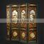 Traditional Chinese Furniture Hand Painting Four Panel Folding Screen, Retro Art Painting Decorative Wooden Floor Screen