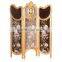 Luxury Gold Painting Folding Screen Antique Wooden Curio Floor Screens Classical Furniture Decorative Screen