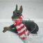 Mini resin Doberman dog christmas hanging decoration