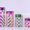 4pcs round glass jar with handdrawing