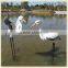 Custom outdoor garden decor fiberglass large egret sculpture factory
