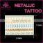 Fashion temporary metal gold and silver tattoo sticker good quality and price
