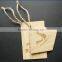 custom fashion design bamboo garment hang tag laser engraved