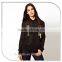 2015 new fashion cross studs beaded long sleeve chiffon women blouse