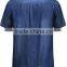 Men's Short Sleeve Enzyme Washed Western Snap Denim Shirt