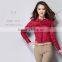 Latest Blouse in Fashion Uniform Design Red Women Blouse