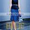 Latest Design High Quality 2016 Summer Elegant Blue Pleated Skirt Pictures Office Dress of Ladies