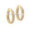 Artificial Gold Plated Tri Tone Hoop Earrings