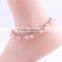 2017 new design garnet stone beads anklet bracelet diy handmade garnet semi precious stone beads anklets for her gifts