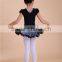 hot sale good quality tutu dress for 5-8years/ girls embroidered black ballet dress for girls dancing