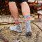2016 Fashion Men Winter Cotton Funny Football Socks Candy Color British Style Tube Socks Brand Harajuku Sokken