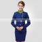 custom factory wholesale new fashion outfit stewardess costume, flight attendant uniforms