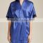 Wholesale new design plus pajamas satin dress blank plain short custom design satin Nighty robes women