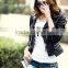 faux leather black plain cool streetwear custom varsity jacket wholesale