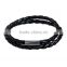 Black Braided Cord Magnetic Clasps Leather Football Bracelet Handmade Leather Bracelet