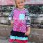 top quality round collar stripe polka dot dress for little gril boutique dress