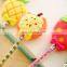 Promotional Lapices Gel Pen Kawaii Woollen Fruit Gel Pens Canetas Criativa Material Escolar Cute Writing Pens