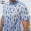 Designer short sleeve woven printed new poplin mens floral dress shirt