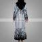 2017 Customized Printing Muslim Baju Kurung Modern Style Abaya High Quality Elegant Muslimah Women Baju Suit