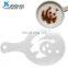 Creative custom art cappuccino stainless steel plate coffee template