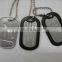 Factory sale military aluminum dog tag with ball chain