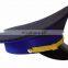 navy blue color men's dress peak cap