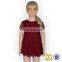 Posh lace burgundy children frock model baby girl frock photo girl wedding dress