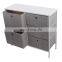 Customized 5L-207 storage chest Nightstand with Drawer, Entry Tables Iron Side Table 2 Mesh Shelves,End Table Storage