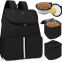 Pet Supplies Backpack new pet carrier with 2 Silicone Collapsible Bowls and 2 Food Baskets.