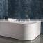 Proway Bathtub massage PR-8801 crystal boat shape bathtub parts, bathtub with seat built in