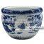 Antique Qing QianLong Mark Chinese White And Blue Porcelain Dragon Design Fish Bowl
