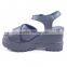 Wholesale latest ladies buckle sandals pu sole platform designs made in china