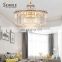 Modern Style Indoor Decoration Lighting Home Cafe Metal Crystal LED Ceiling Chandelier