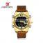 NAVIFORCE NF9128 Brands Mans Stylish Classic Watches Best Quartz Digital Leather Strap Back Light Casual Watch For Men