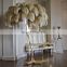 Feather Lights Resin Copper Brass Hotel Tree Standing Lamp Nordic Luxury Ostrich Feather LED Floor Lamp