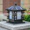 Outdoor Waterproof Solar Garden Light Chinese Square Landscape Lighting Gate Villa Column Head Lamp