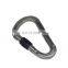 100mm/5.43inch Wholesale CE Certified Climbing Aluminum Carabiner Hook with screw gate
