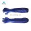 Morntrip Industrial safety construction anti slip grip heavy duty Cotton Blend Blue PVC coated gardening working gloves