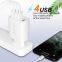 2022 4 USB EU US Fast Wall Charger travel Mobile Charger for iPhone 11 12 13 for HUAWEI for xiaomi