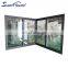 Australia AS2074 standard triple panel Aluminium Corner lift and slide doors for office