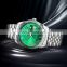 Sinobi Stainless Steel Band  S9862G Calendar Watch Water Proof Watch Quartz Men High Quality Green Dial Man Watch Luxury