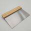 Kitchen Pastry Tools Multipurpose Stainless Steel Metal Bread Slim Cutter Dough Scraper with Wood Handle