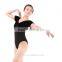 (2711) Short Sleeve Dance Leotard, Ballet Velvet Leotard, Green Velvet Leotard